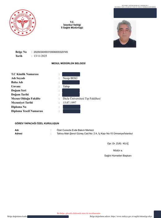 Mesul Müdürlük Belgesi