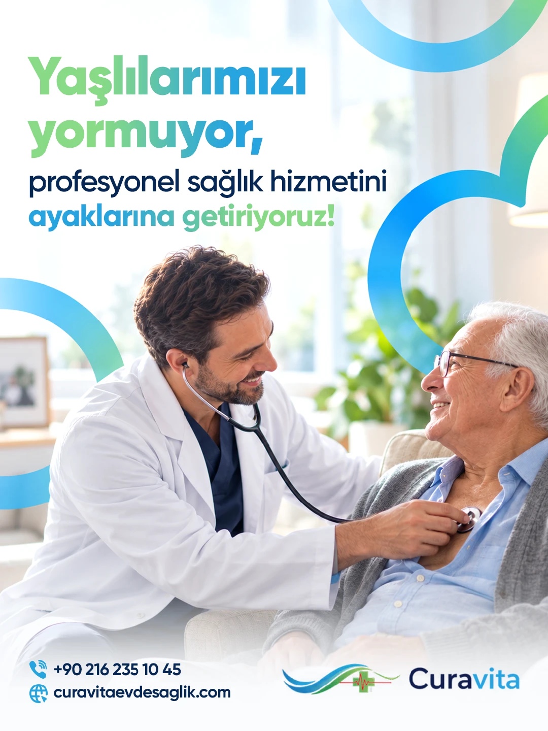 Yaşlılarımızı yormadan profesyonel sağlık hizmetini evlerine getiriyoruz